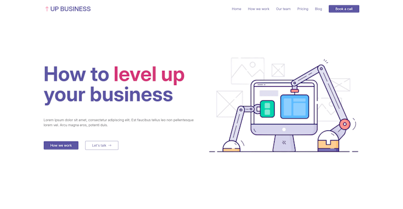 Cover image for Up Business Hugo Theme Development