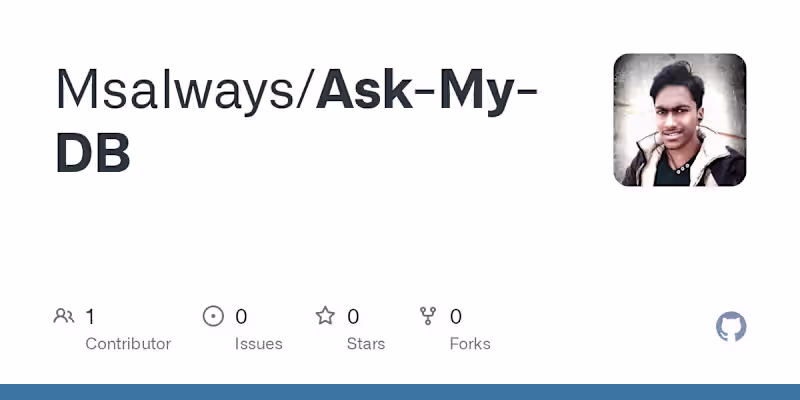 Cover image for askmydb: Natural Language Database Querying