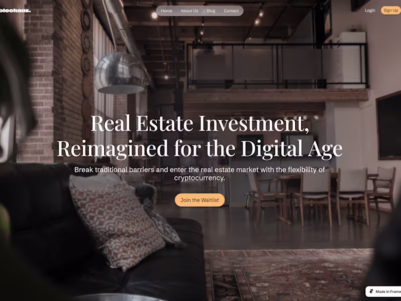 Cover image for blochaus. (Demo) - Fractional Real Estate Investment with Crypto