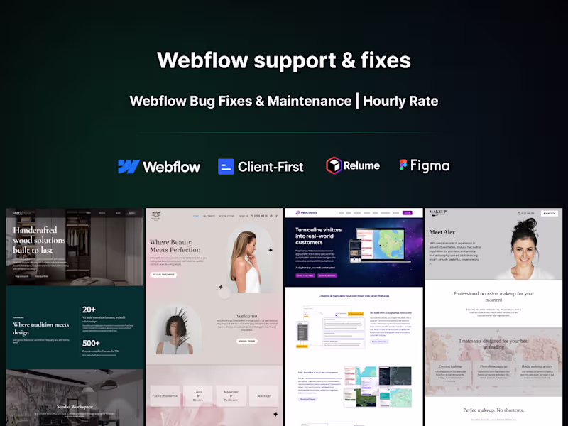 Cover image for Webflow support & fixes