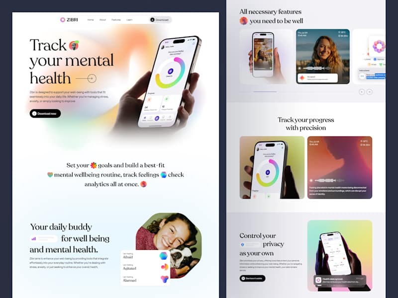 Cover image for Design & Development for ZIBRI’s Mental Wellbeing Platform