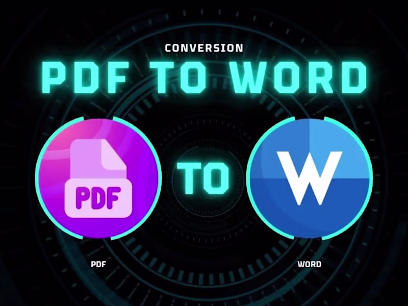 Cover image for Convert PDF to Word or Edit Resume