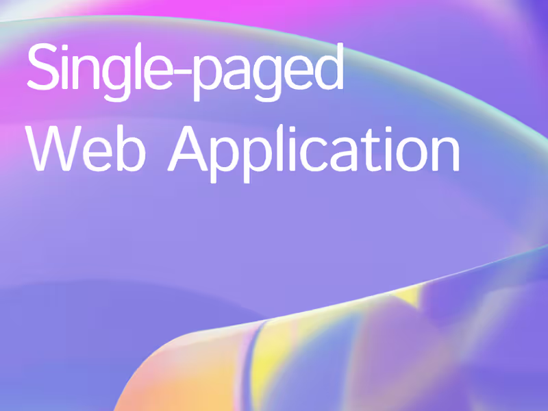 Cover image for Single-Paged Web App