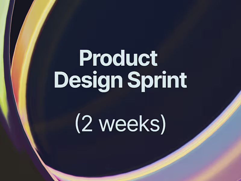 Cover image for 2 Week Design Sprint | End To End UX/UI