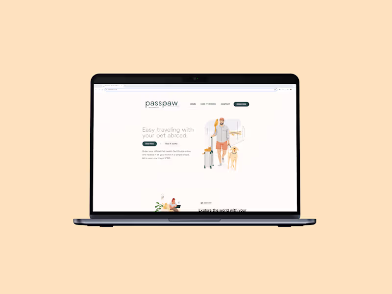 Cover image for Pass Paw web design www.passpaw.co.uk