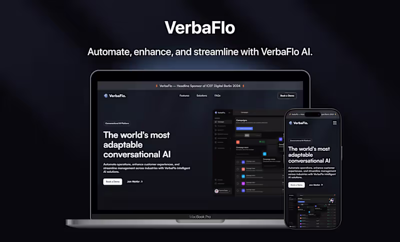 Cover image for Webflow Website for VerbaFlo's Conversational AI Platform