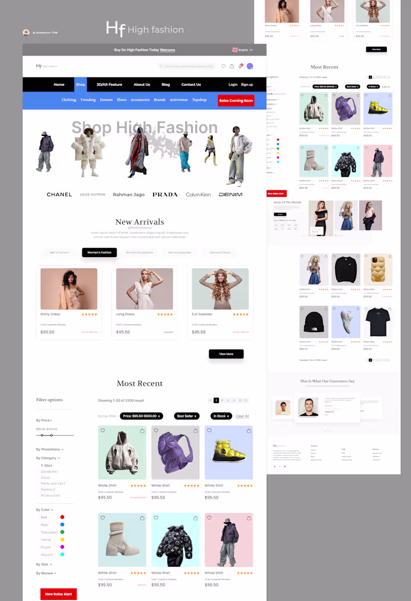Cover image for Hello community, I designed a e-commerce fashion website in ...
