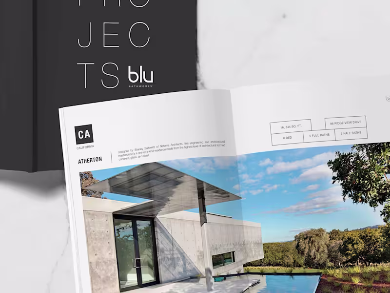 Cover image for blu bathworks - print design, packaging, photoshop, 3d models.