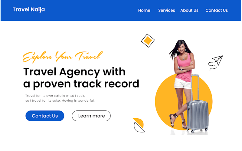 Cover image for Travel Agency Landing Page on Behance