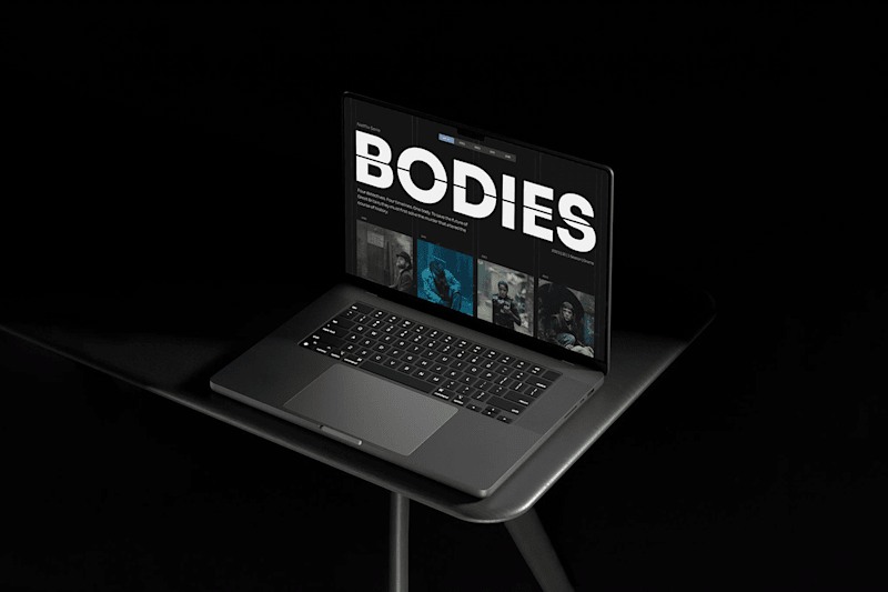 Cover image for Bodies serie inspired webdesign
