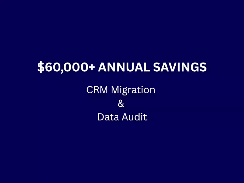 Cover image for CRM Migration: $60K+ Annual Cost