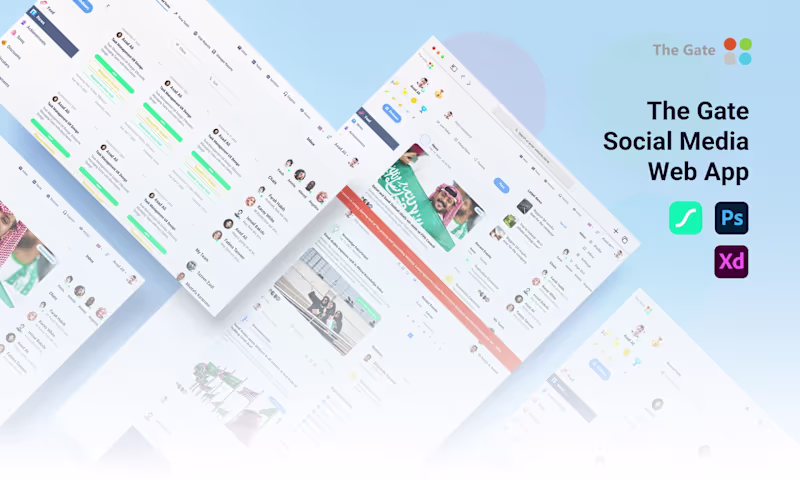 Cover image for The Gate | Social Media Web App | Complete UI