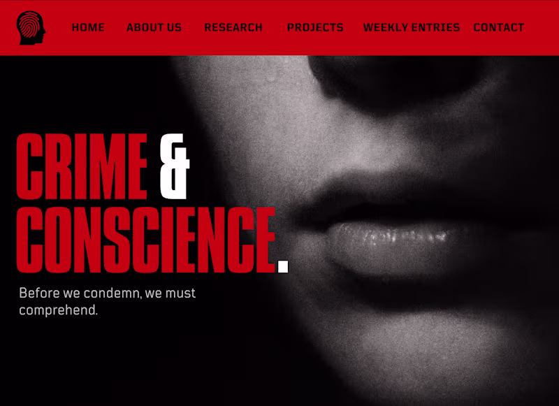 Cover image for Crime and Conscience - Pending Project
