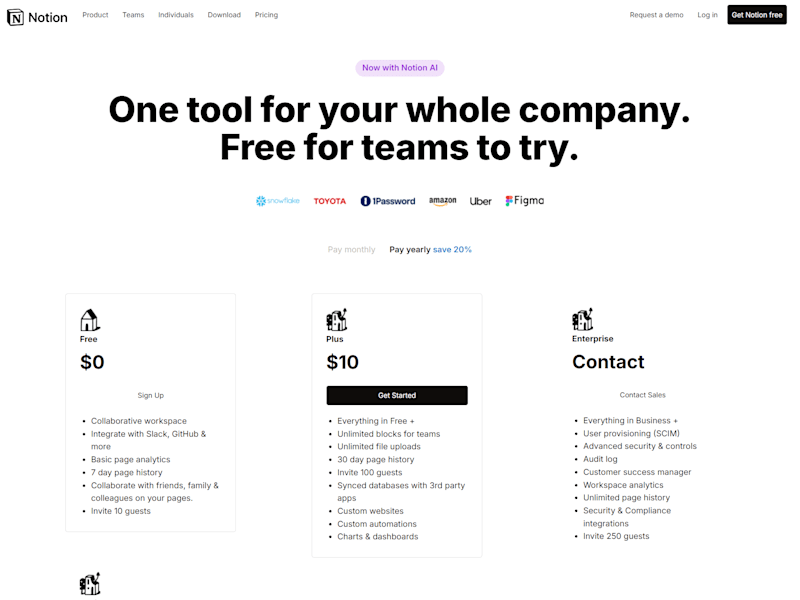 Cover image for Notion Landing page