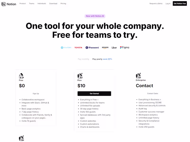 Cover image for Notion Landing page