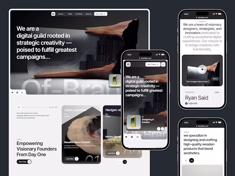 Cover image for Of-Brand Furniture Design Agency Website UI/UX Design