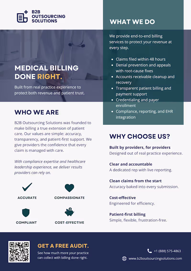 Cover image for Corporate one-pager for a BPO company