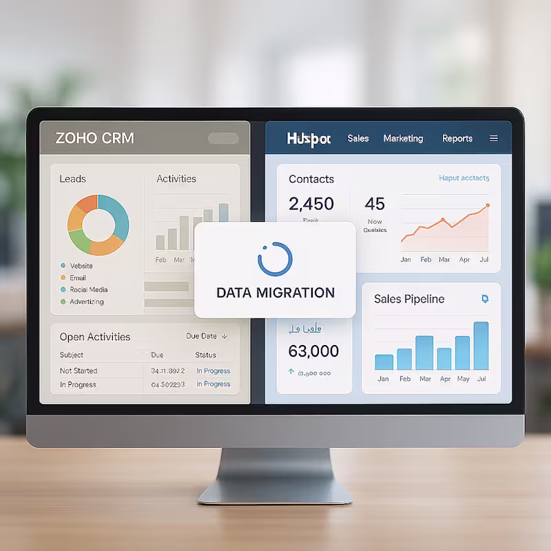 Cover image for Zoho to HubSpot CRM Migration for B2B Law Firm