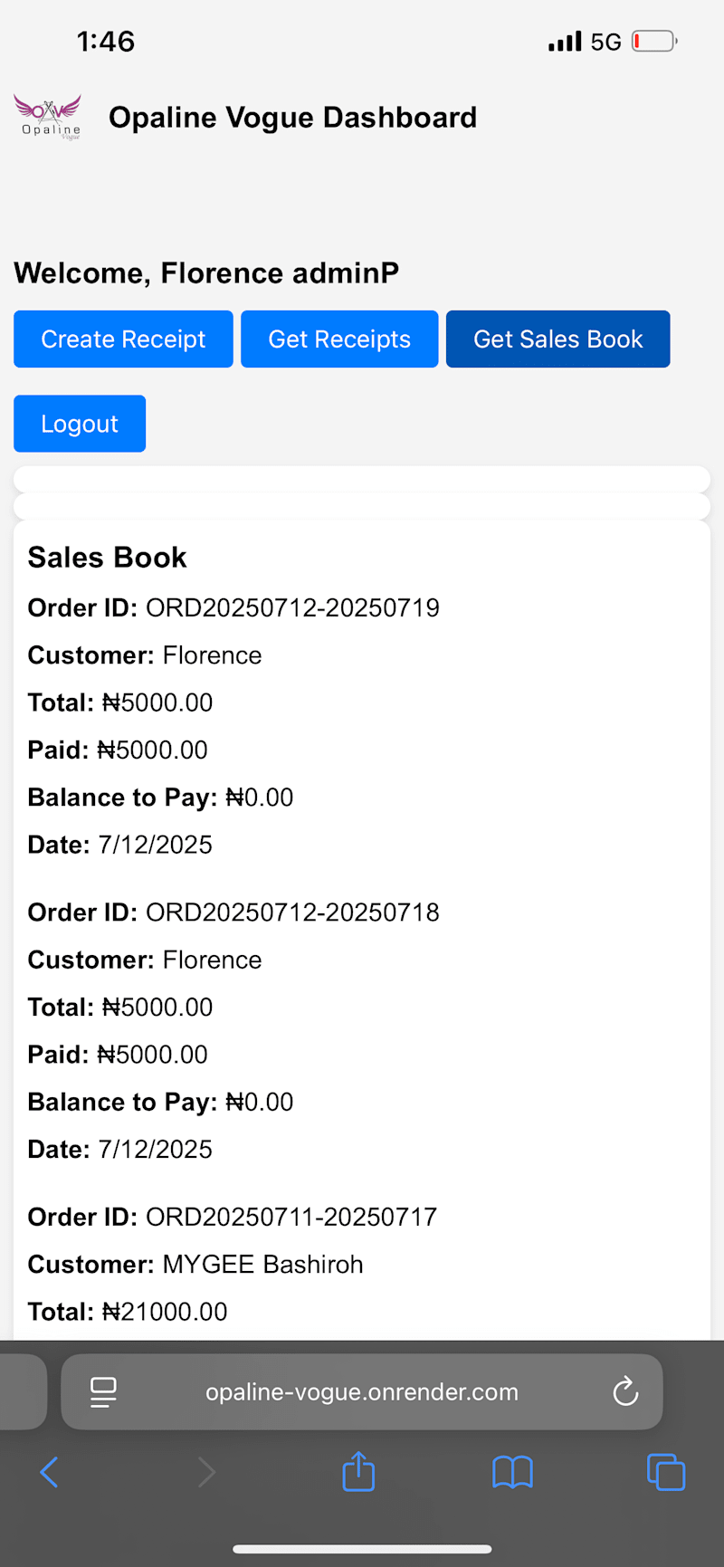 Cover image for Receipt & Sales Record System