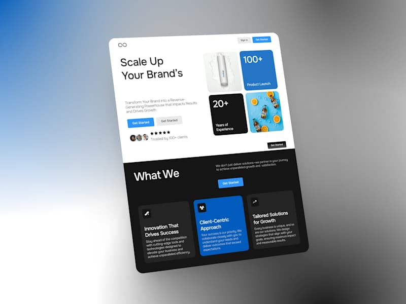 Cover image for Brand Agency landing Page in Framer