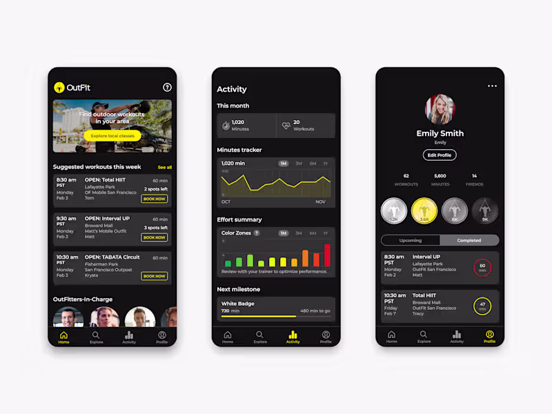 Cover image for OutFit Training Mobile App