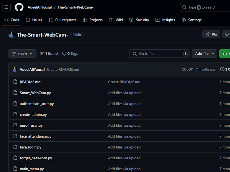Cover image for GitHub - AdeelAliYousaf/The-Smart-WebCam