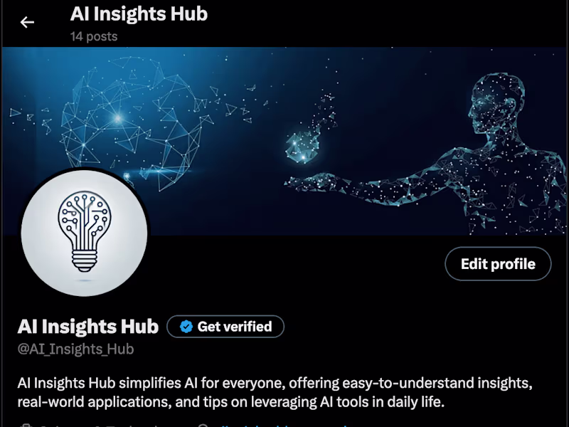 Cover image for Twitter Account for AI Insights Blog