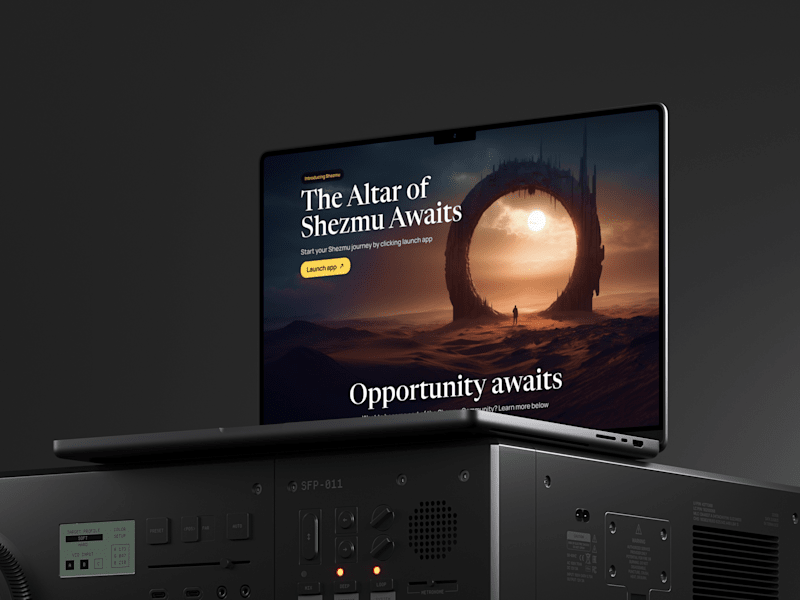 Cover image for Landing page design & dApp for Shezmu