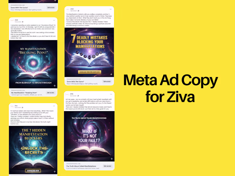 Cover image for Meta Ad Copy for Ziva Meditations