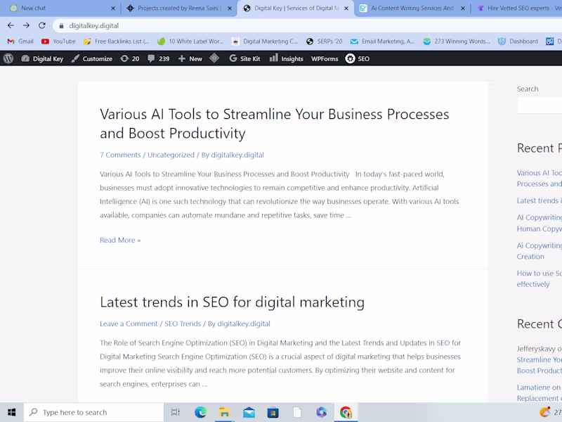 Cover image for Blog posts for a website