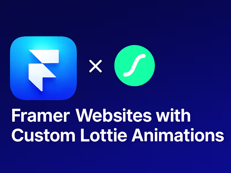 Cover image for Framer Websites with Custom Lottie Animations