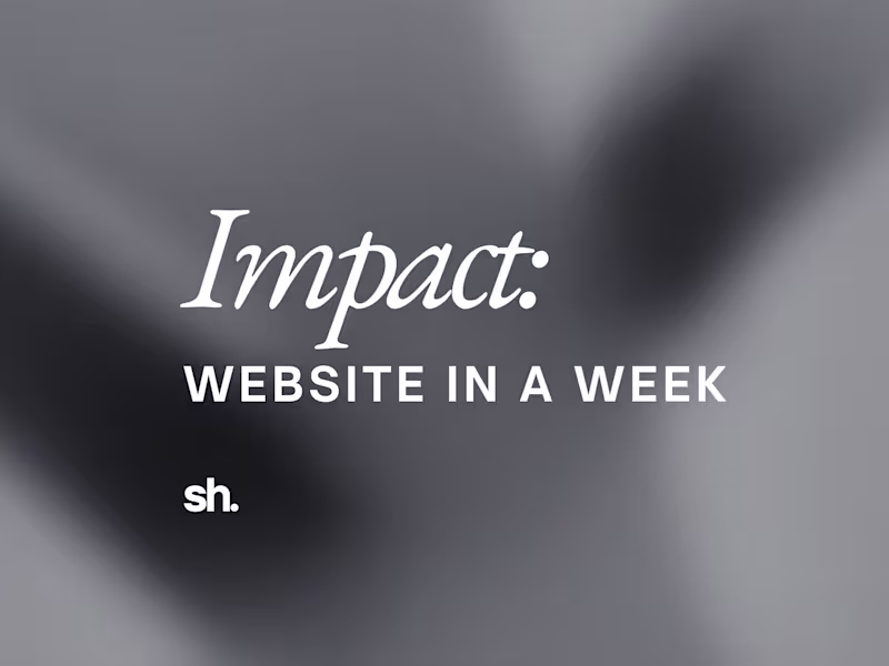 Cover image for Impact: Website in A Week