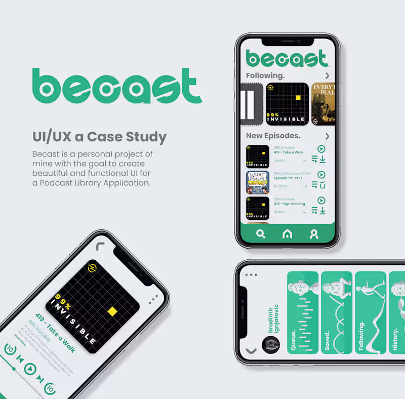 Cover image for Becast, a UI/UX Case Study