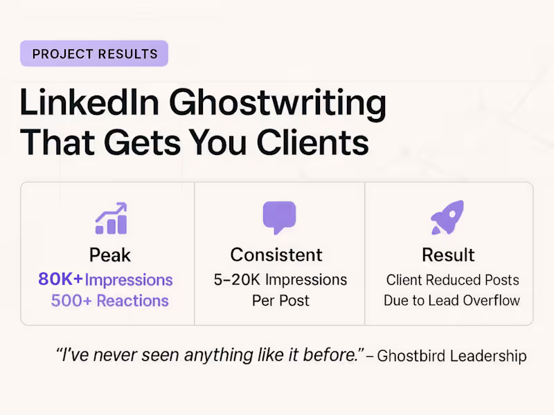 Cover image for LinkedIn Ghostwriting That Gets You Clients