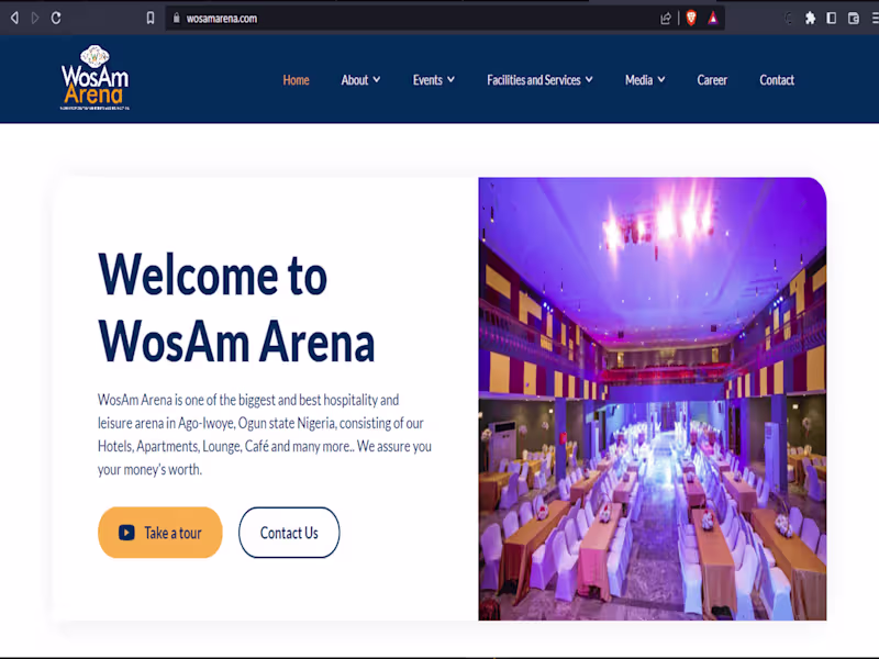 Cover image for Hospitality website - Wosamarena