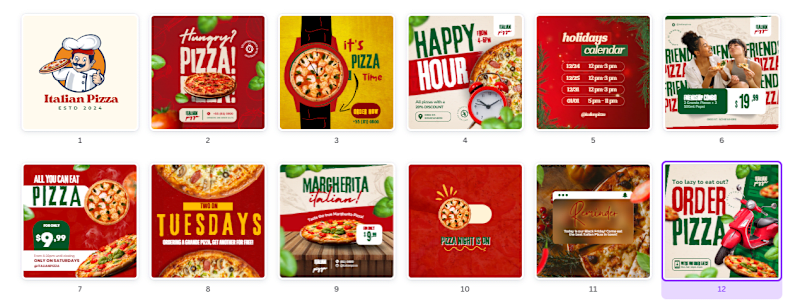 Cover image for Content Creation for a Pizza Restaurant