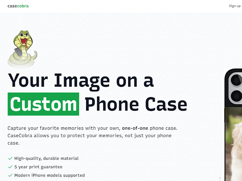 Cover image for CaseCobra - eCommerce Site for Phone Cases
