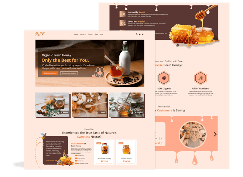 Cover image for Beelo Honey (UI Design, Visual Design)