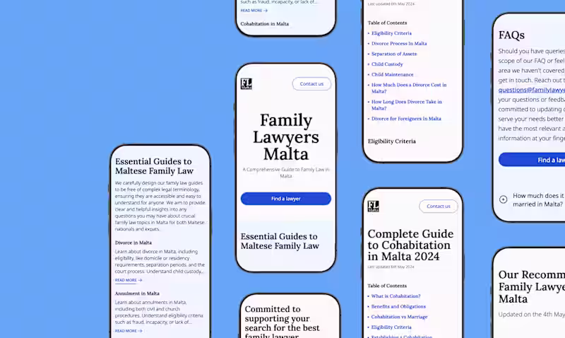 Cover image for Family Lawyers Malta