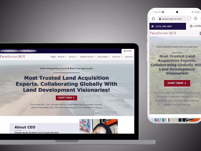 Cover image for Optimized Website Development for Real Estate Land Acquisition