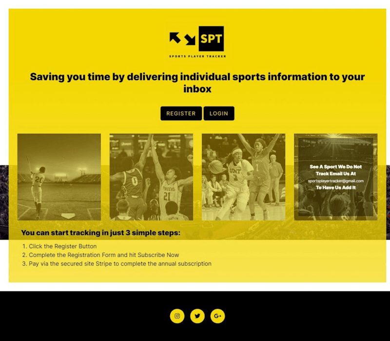 Cover image for Sports Player Tracker | Web Design | 