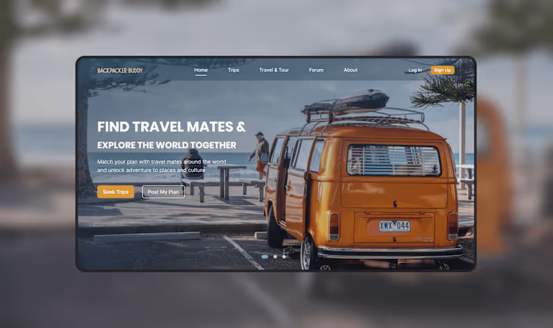 Cover image for Travel Buddy Website- UI Exploration