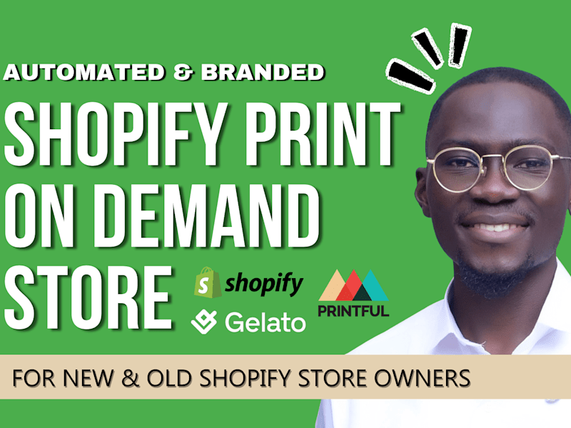 Cover image for Print on demand shopify store design & development