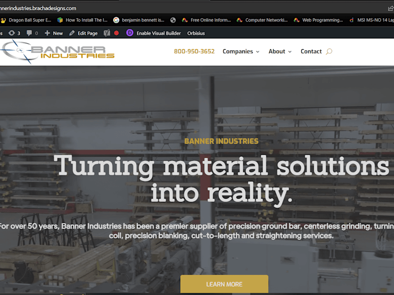 Cover image for Home Page/Section designs - Banner Industries