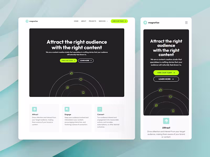 Cover image for Magnetize — Framer Template