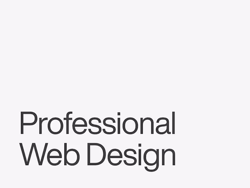 Cover image for Professional website design