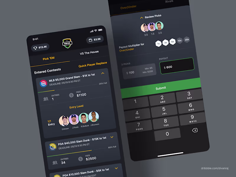 Cover image for NHA Sports Betting App Redesign