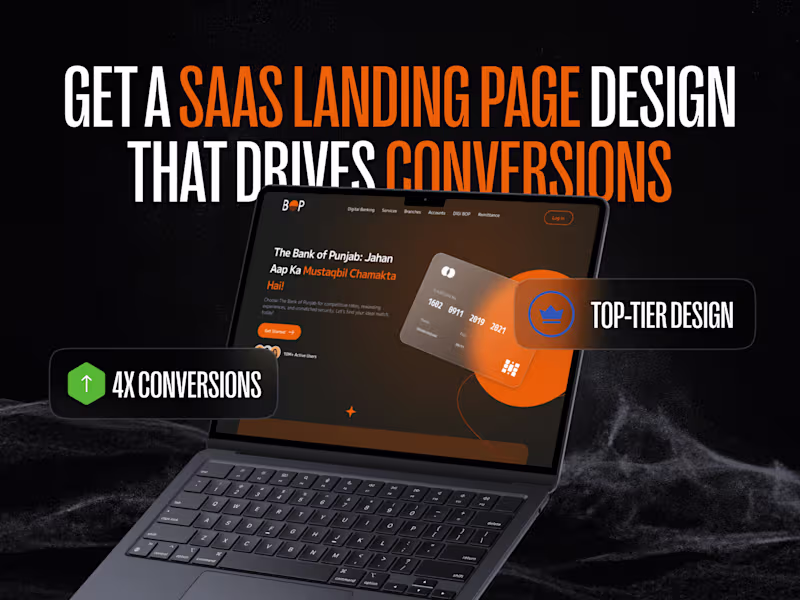 Cover image for Saas Landing Page Design that drives conversions.