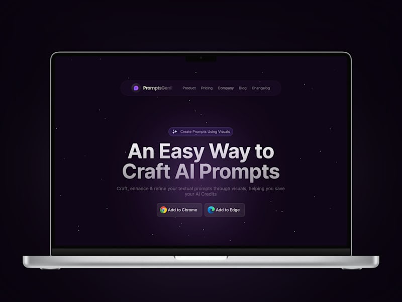 Cover image for Prompts Genie Landing Page
