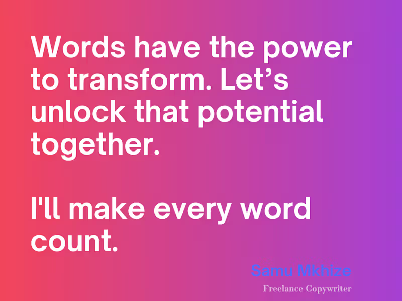 Cover image for Freelance Copywriter